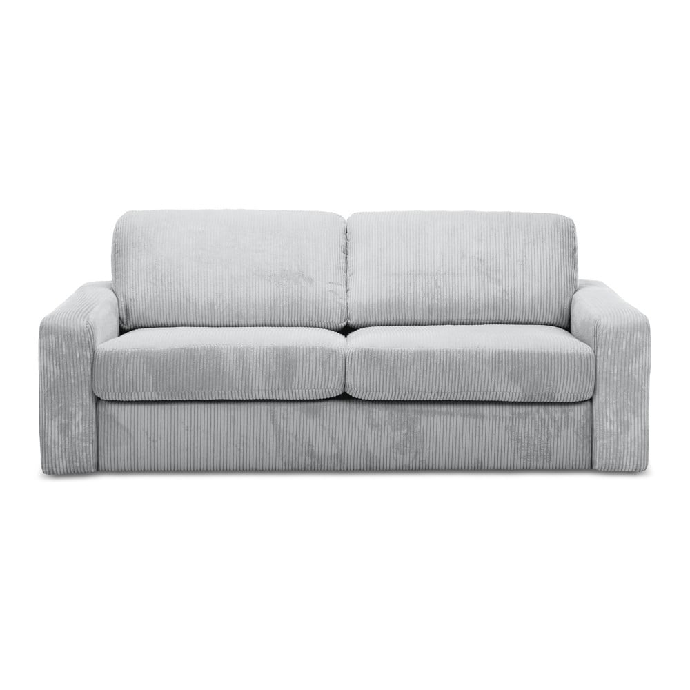 Svijetlo siva sklopiva sofa od samta 195 cm Nona – Makamii
