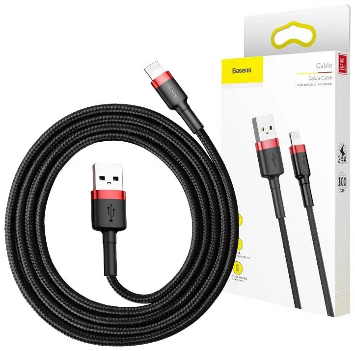 Kabel Baseus Cafule Cable USB Lightning 2A 3m (Black+Red)