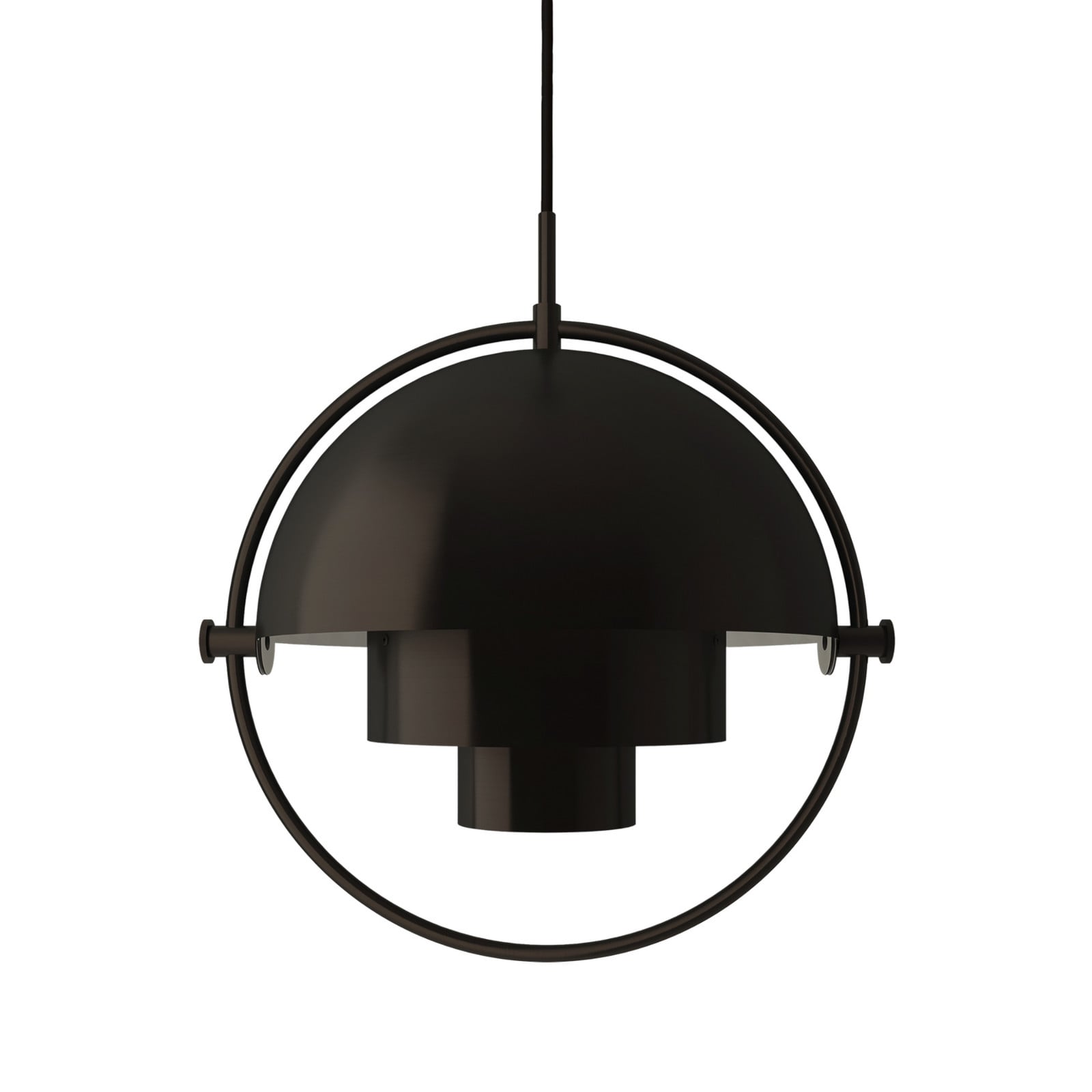 GUBI viseća svjetiljka Multi-Lite, Ø 27 cm, crna/crna