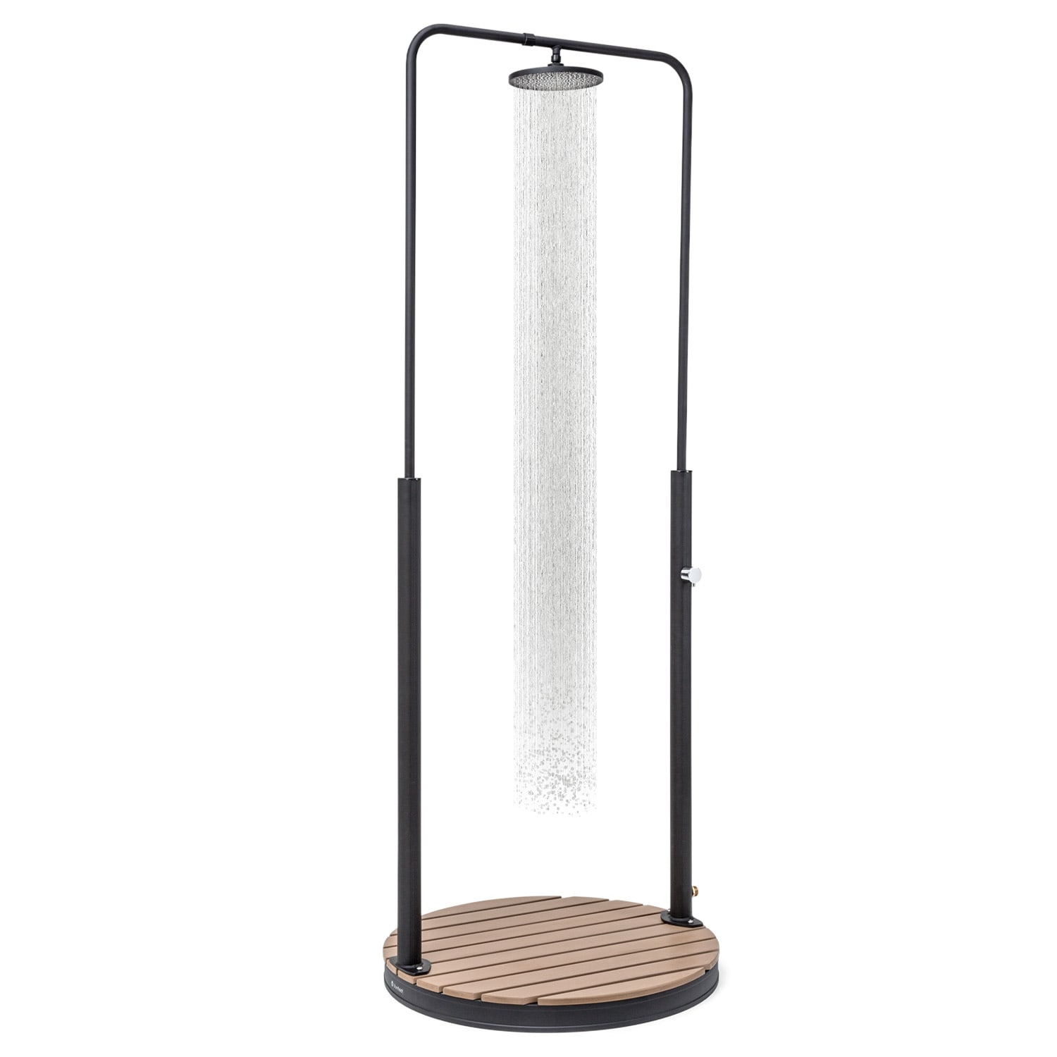 Blumfeldt Sumatra Falls Round, vrtni tuš, WPC, aluminij, Ø 80 cm, okrugli