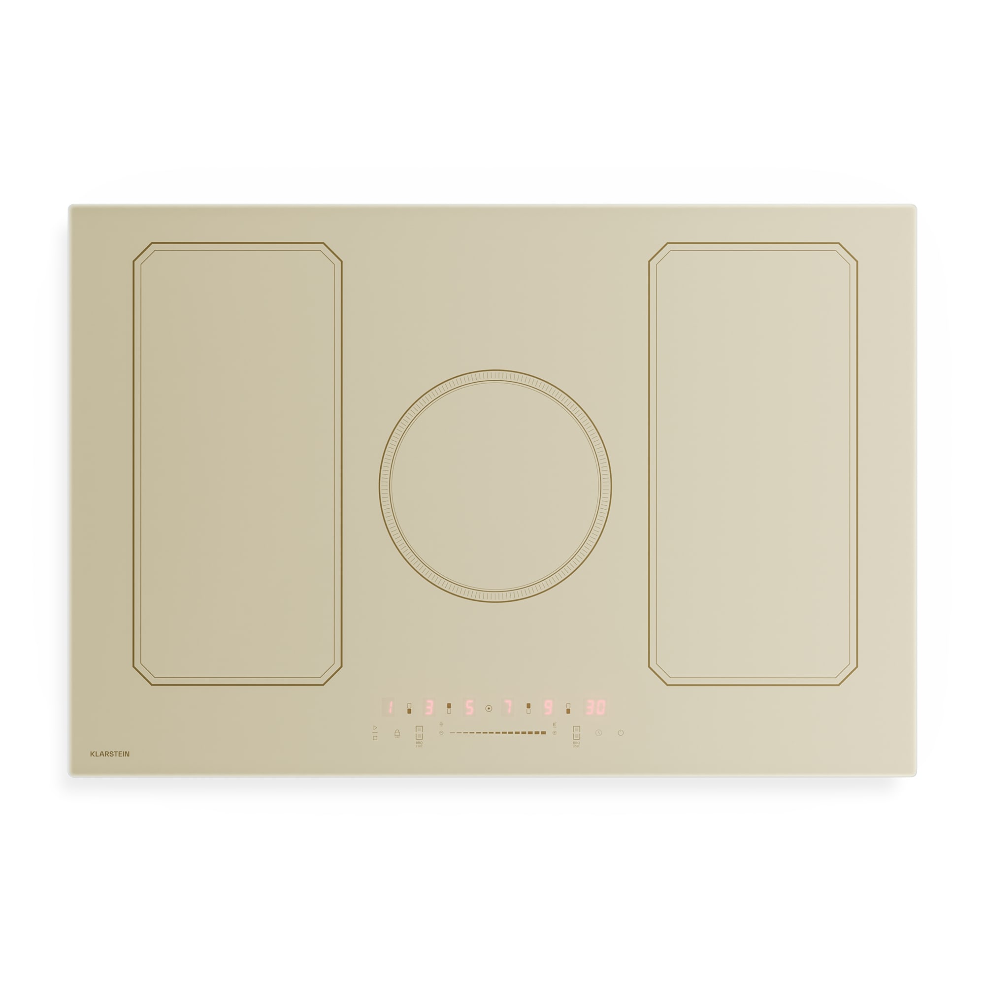 Klarstein Victoria indukcijska ploča za kuhanje | 5 zona kuhanja | retro estetika | 11500 W | 77 cm