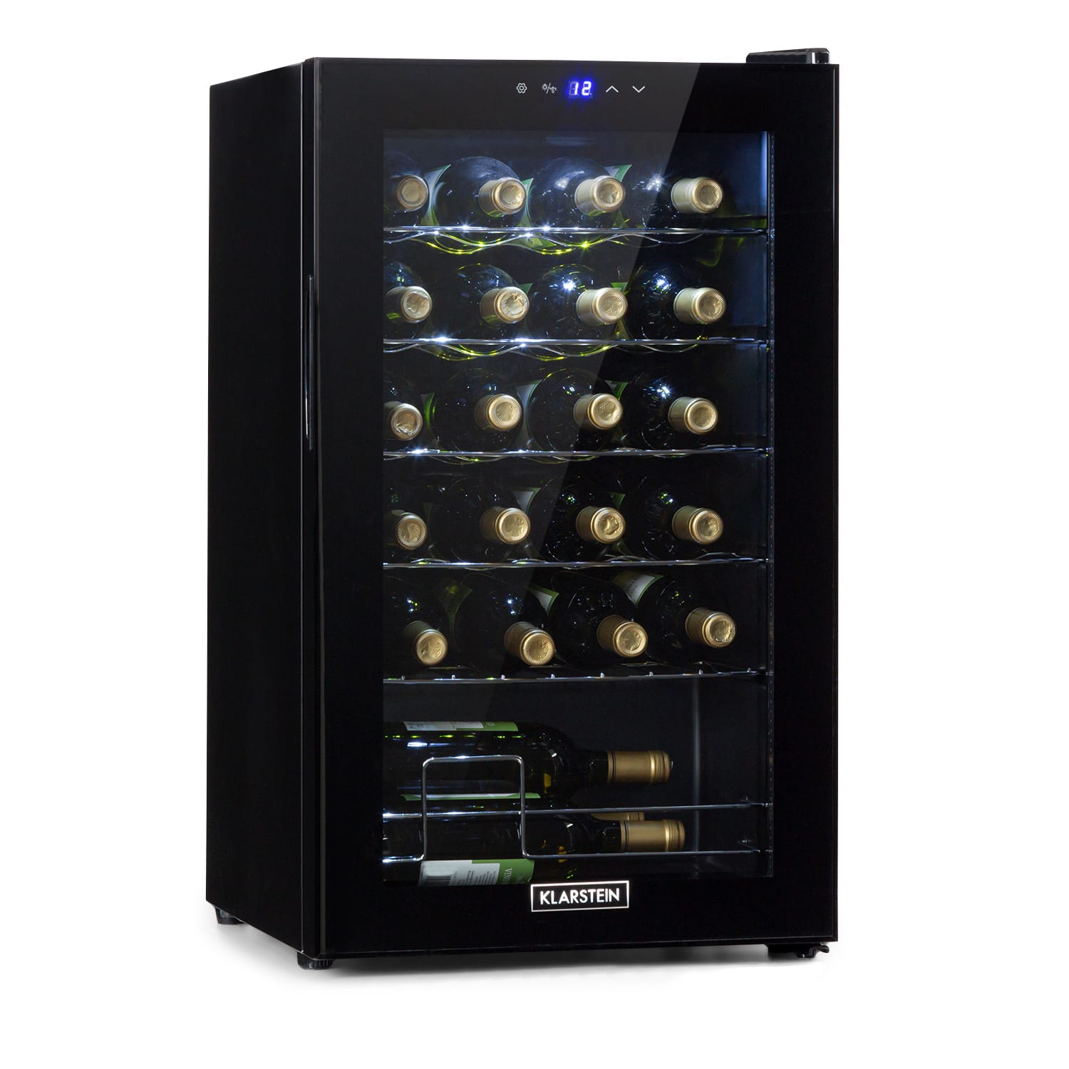 Klarstein Shiraz 24 Uno, vinoteka, 67 L, 24 boce, touch screen, 5 – 18 °C, crna