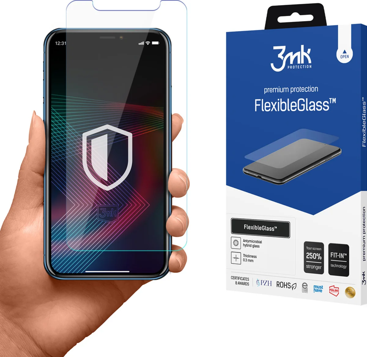 Zaštitno staklo 3MK FlexibleGlass iPhone Xr Hybrid Glass