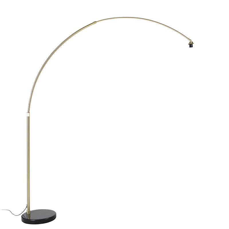 Lukovična lampa mesing i crni mramorni podnožje podesiva - XXL