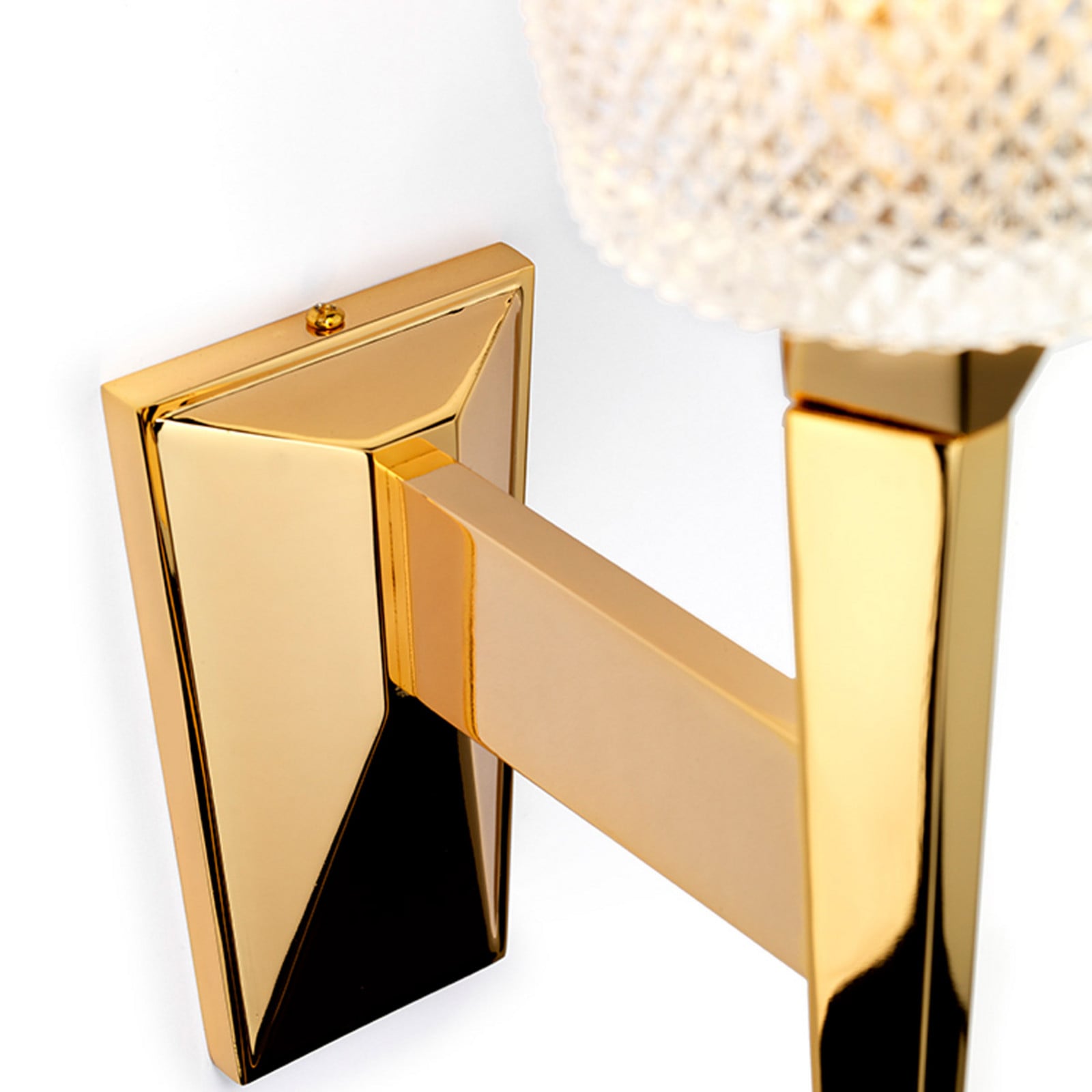 Verity LED zidna svjetiljka, IP44, polirano zlato