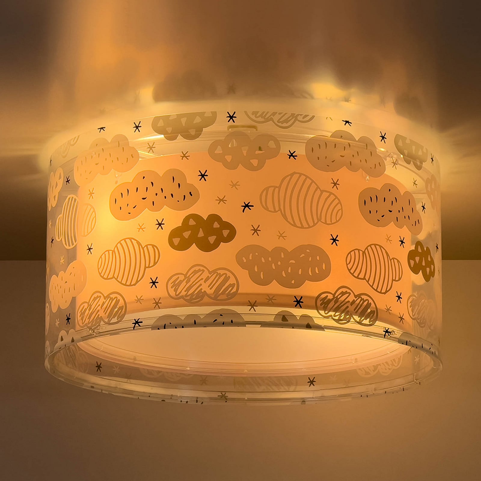 Dalber Cloud Pink stropna svjetiljka, Ø 33 cm, ružičasta