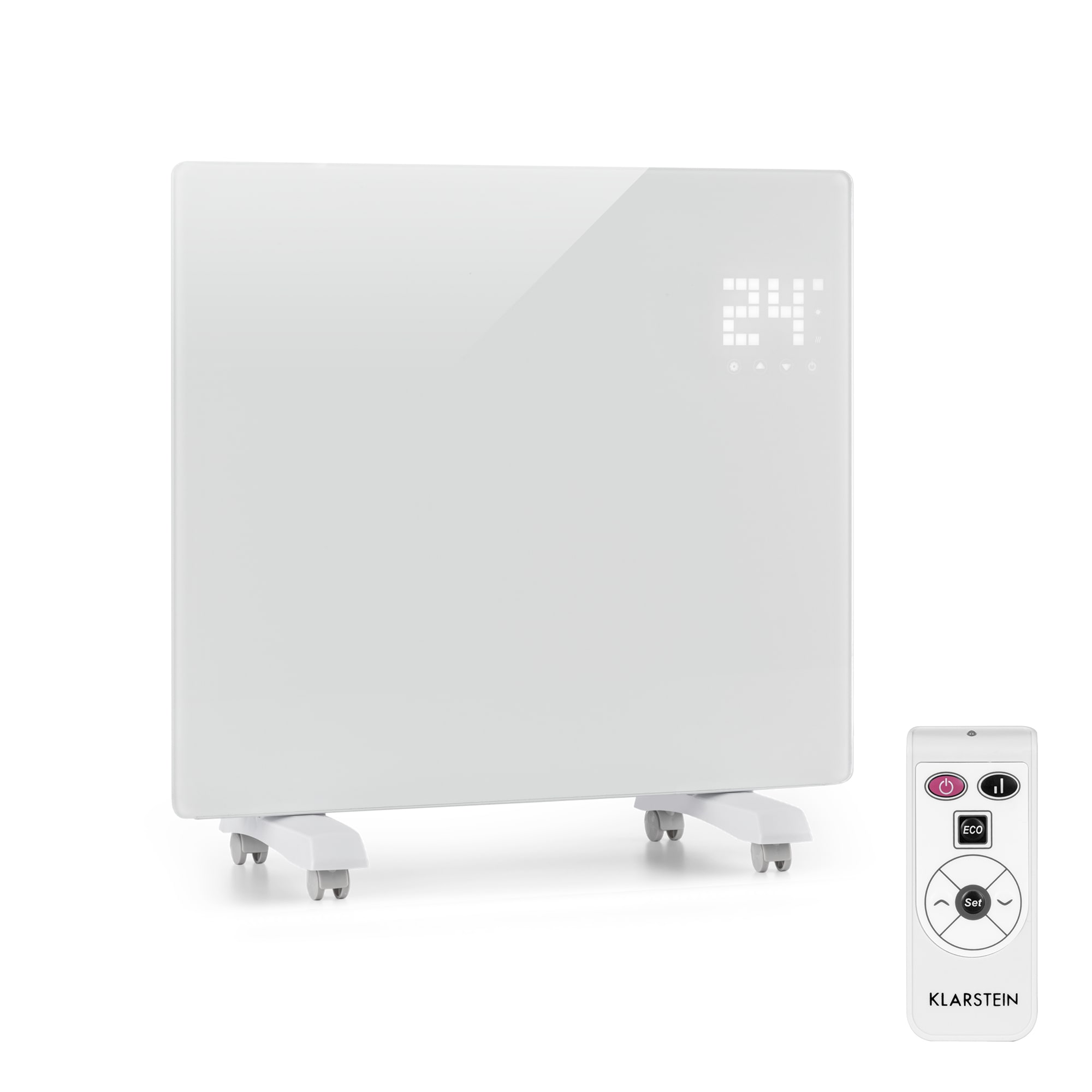 Klarstein Bornholm Single, konvektor, konvekcijska grijalica, termostat, timer, 1000 W, bijela boja