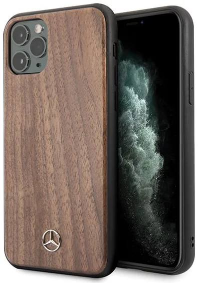 Maska Mercedes  iPhone 11 Pro hard case brown Wood Line Walnut MEHCN58VWOLB