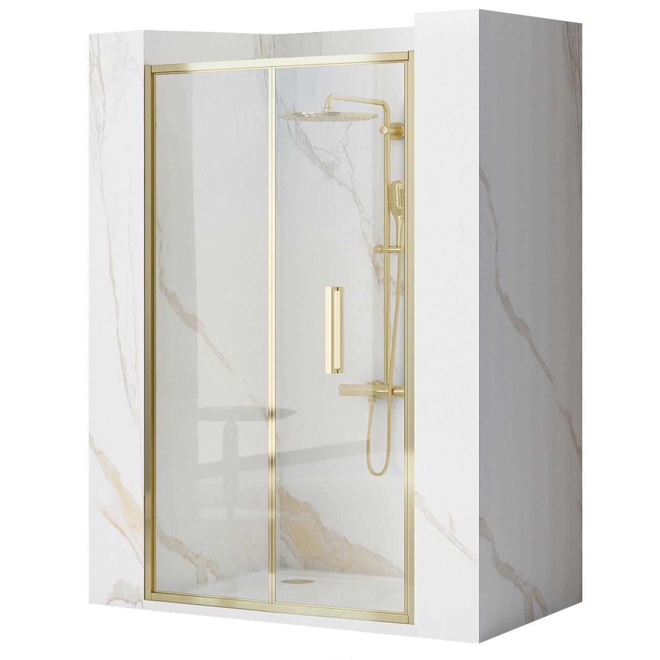 Tuš vrata REA Rapid Fold 100 Gold