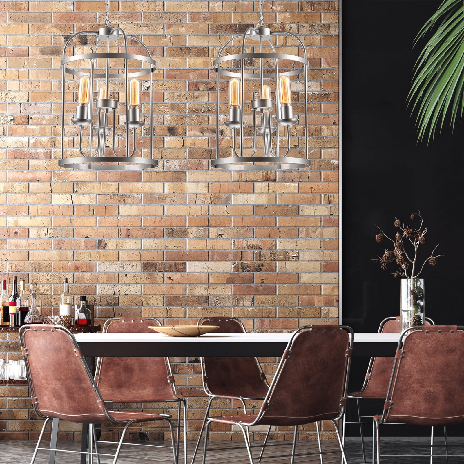 Euluna Constantine čelični luster s tri svjetla