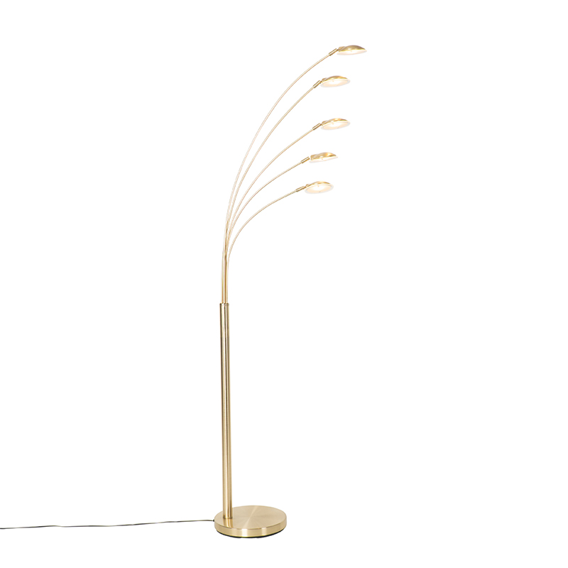 Dizajnerska podna lampa mesing uključujući LED 5 svjetala - Sixties Trento