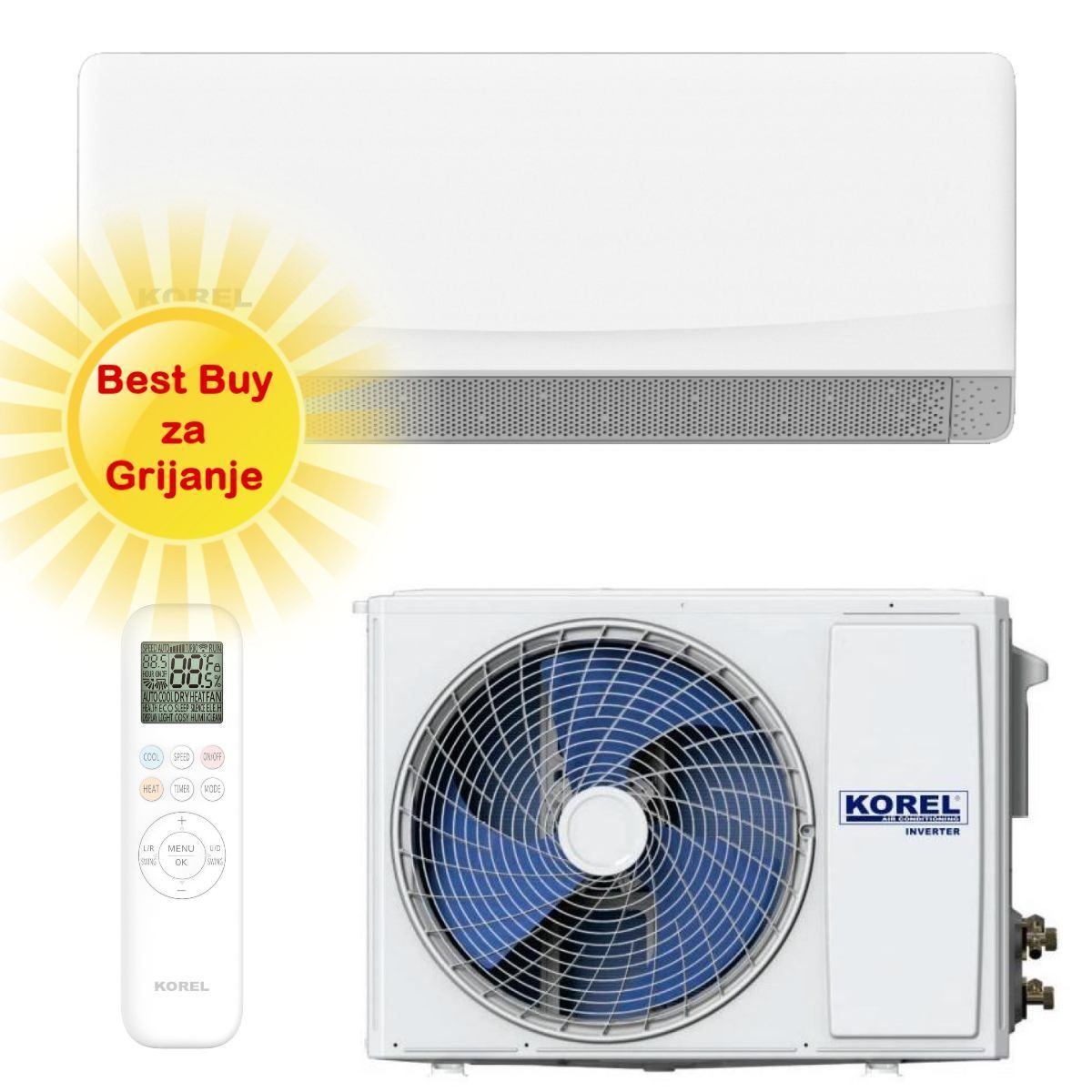 Korel Klima Uređaj 3,5Kw Ksame-12Dceg