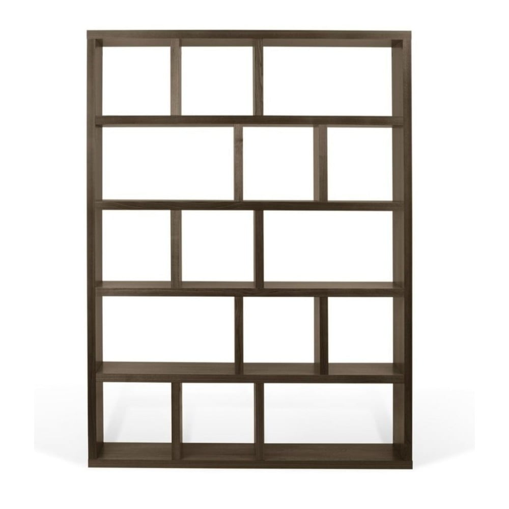 Smeđa biblioteka u dekoru oraha 150x198 cm Berlin – TemaHome