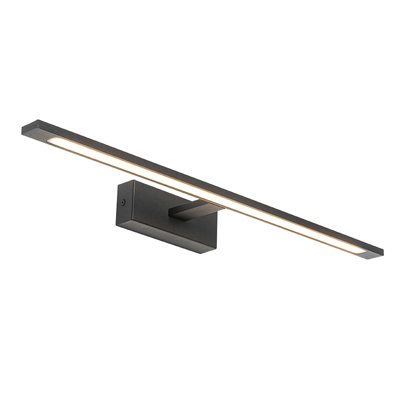 Moderna zidna svjetiljka crna 62 cm s LED-om IP44 - Jerre
