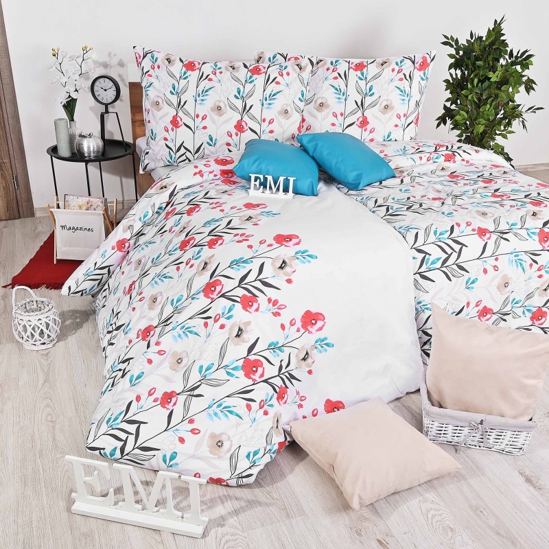 Pamučna posteljnina Nice EMI, Produženi krevet za jednu osobu uključuje 1x 140x220 + 1x 70x90