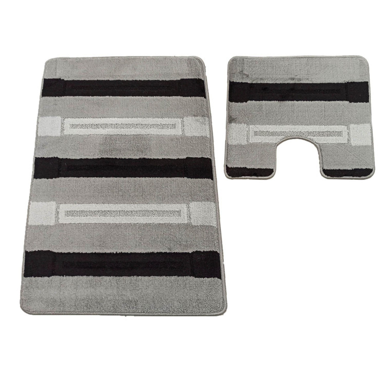Sivi kupaonski set tepiha