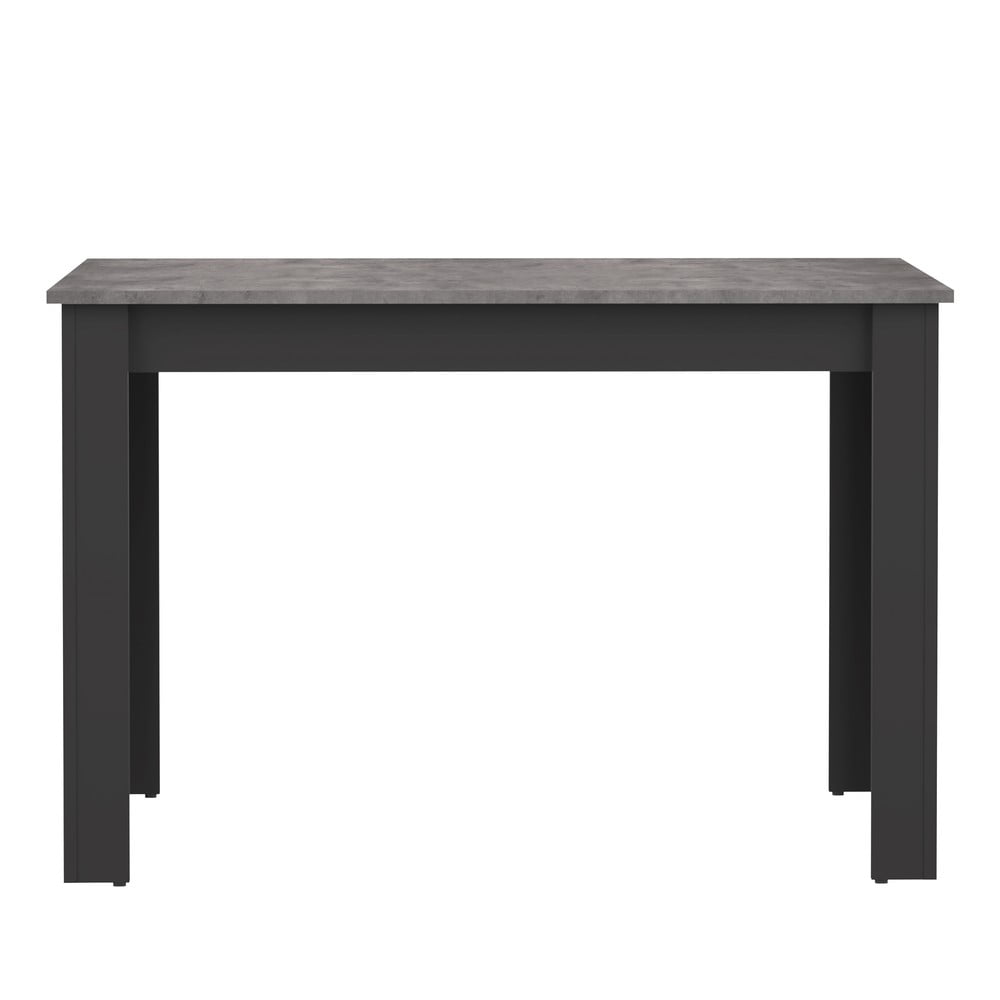 Crni blagovaonski stol s pločom u betonskom dekoru 110x70 cm Nice - TemaHome