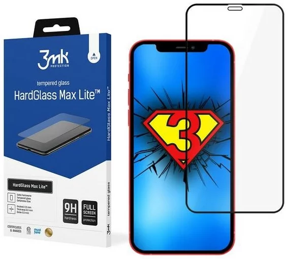 Zaštitno staklo 3MK HG Max Lite iPhone 12 Pro Max 6,7" black 