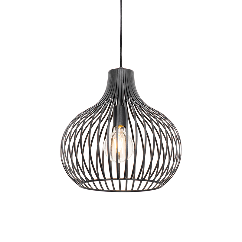 Moderna viseća svjetiljka crna 38 cm - Saffira