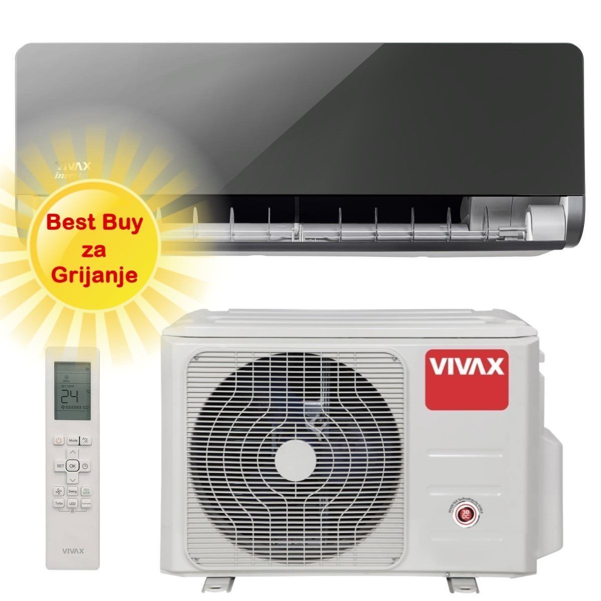 Vivax Klima Uređaj 5,28Kw Acp-18Ch50Aehi+ R32 Gray Mirror