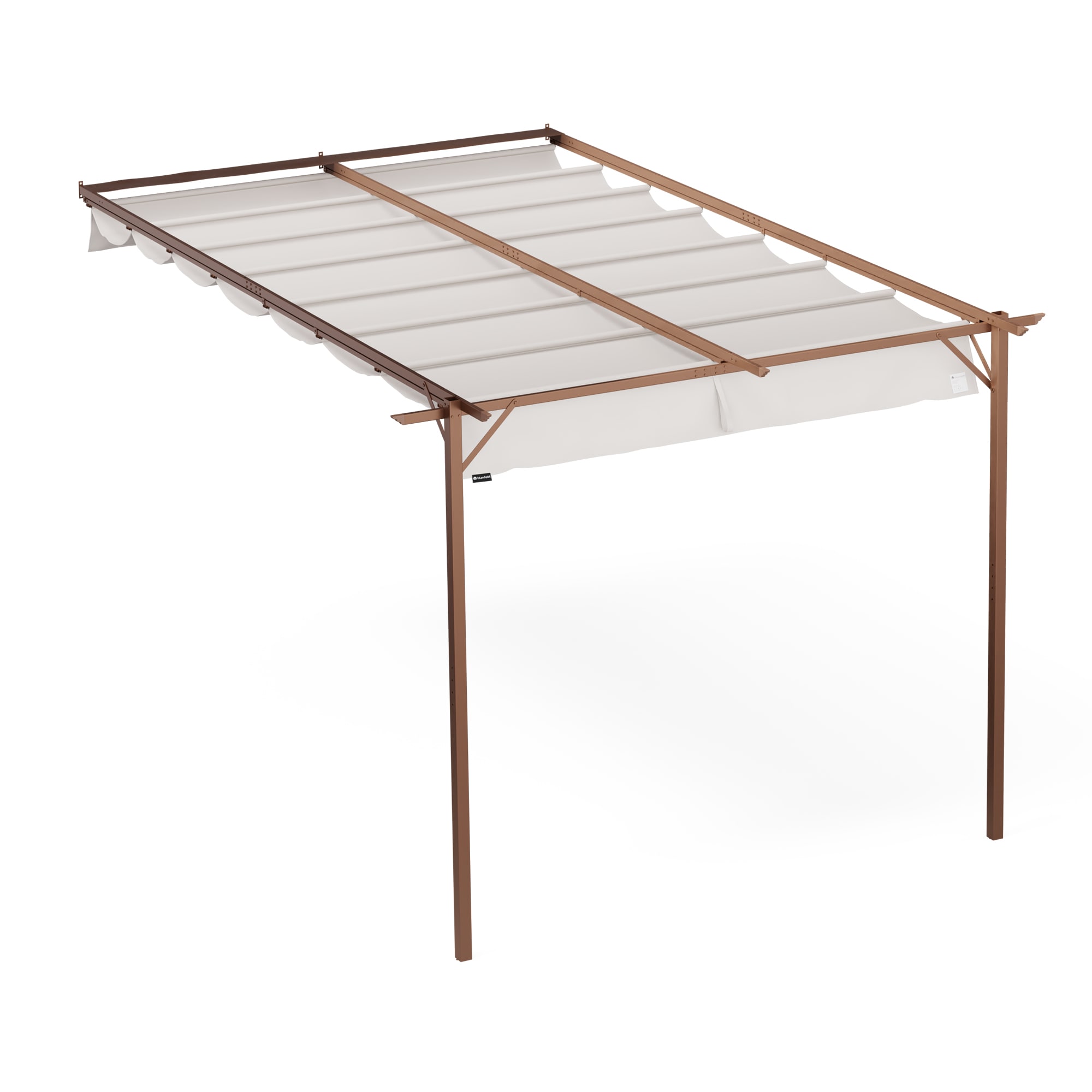 Blumfeldt Pantheon zidna pergola, zidna pergola, 3 x 4 m, čelik premazan prahom, otporan na vremenske uvjete