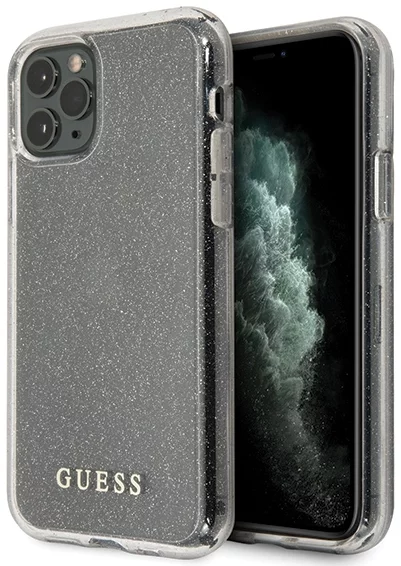 Maska Guess iPhone 11 Pro Silver Hard Case Glitter (GUHCN58PCGLSI)