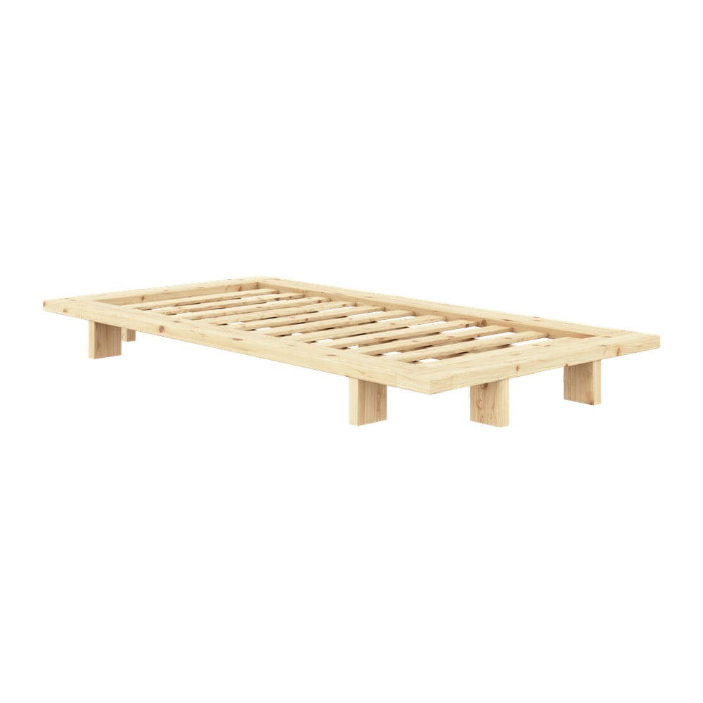 Krevet od masivnog bora s podnicom 90x200 cm u prirodnoj boji Japan – Karup Design