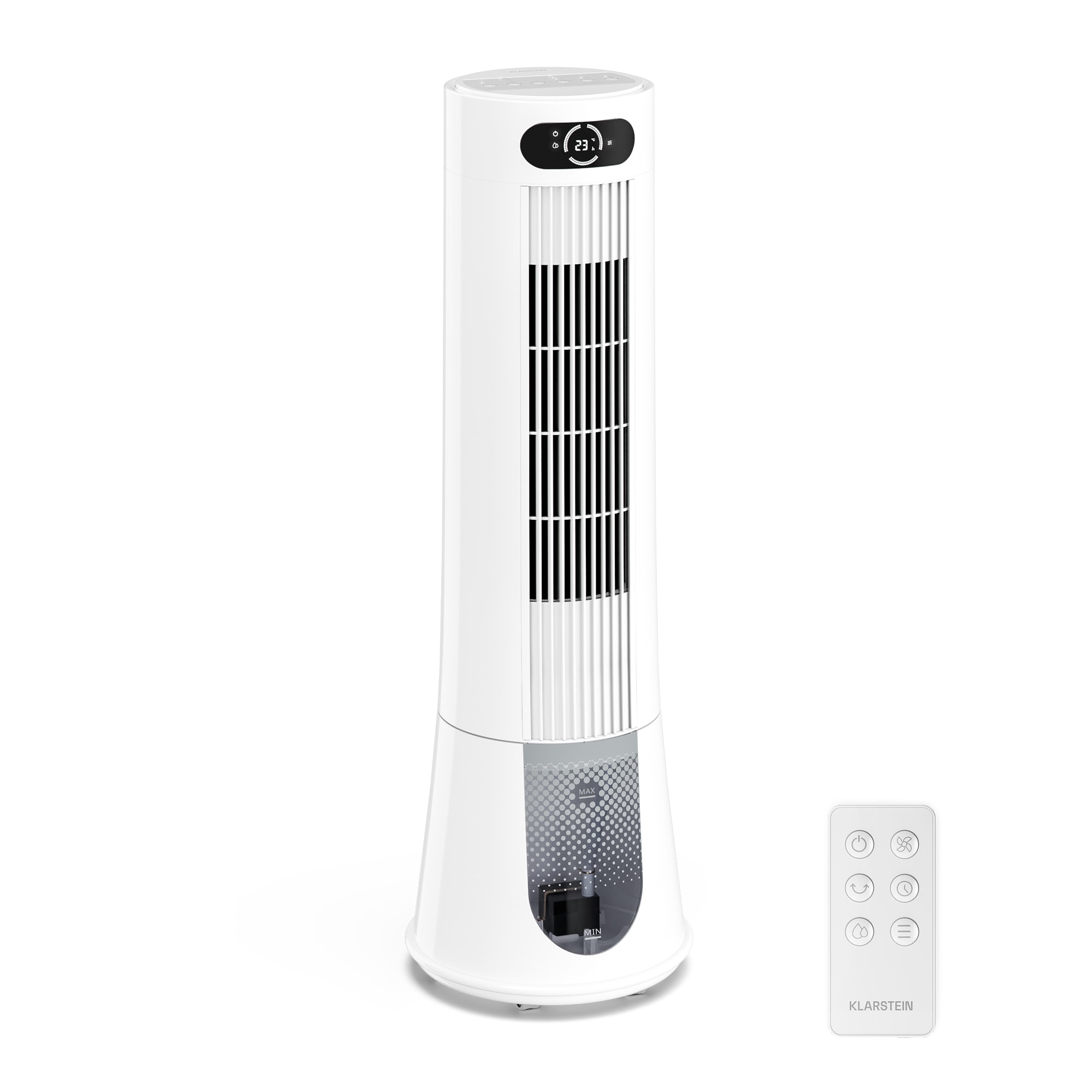 Klarstein Frost rashlađivač zraka s vodenim hlađenjem | 200 m³/h | 7 L | 20 m² | 2 rashladna umetka | 4 načina rada | 45 W