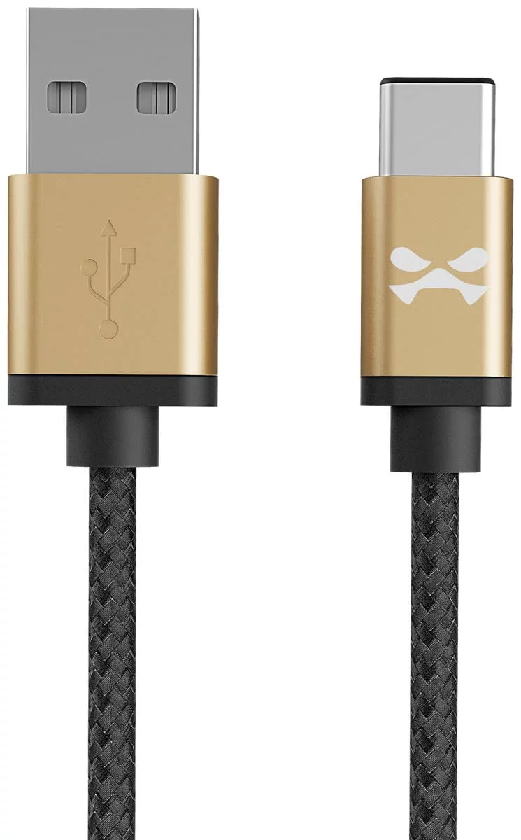Kabel Ghostek - NRGline USB-C 0,9m , Black/Gold (GHOCBL002)