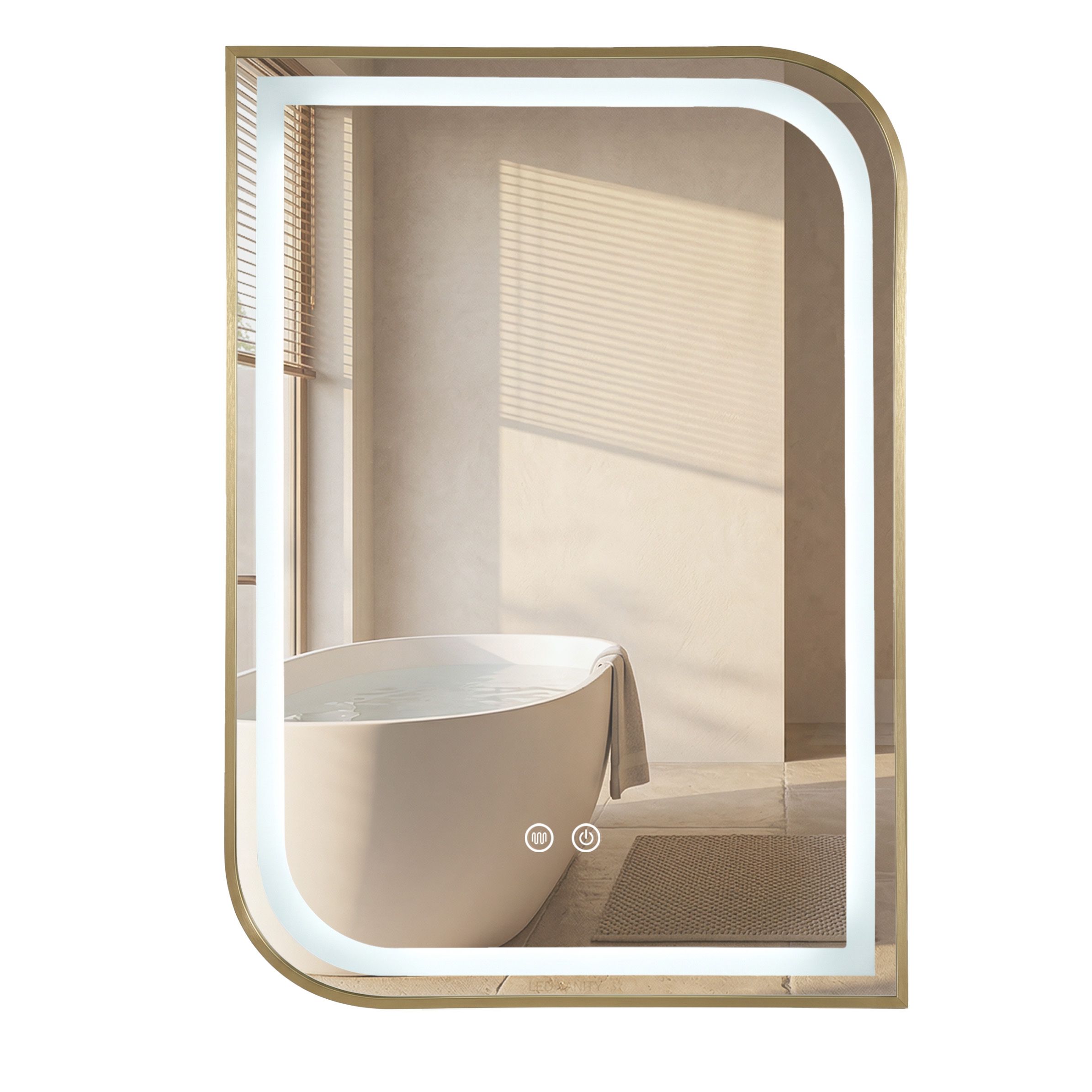 Ogledalo LED ZONE 70X50 BRUSH GOLD