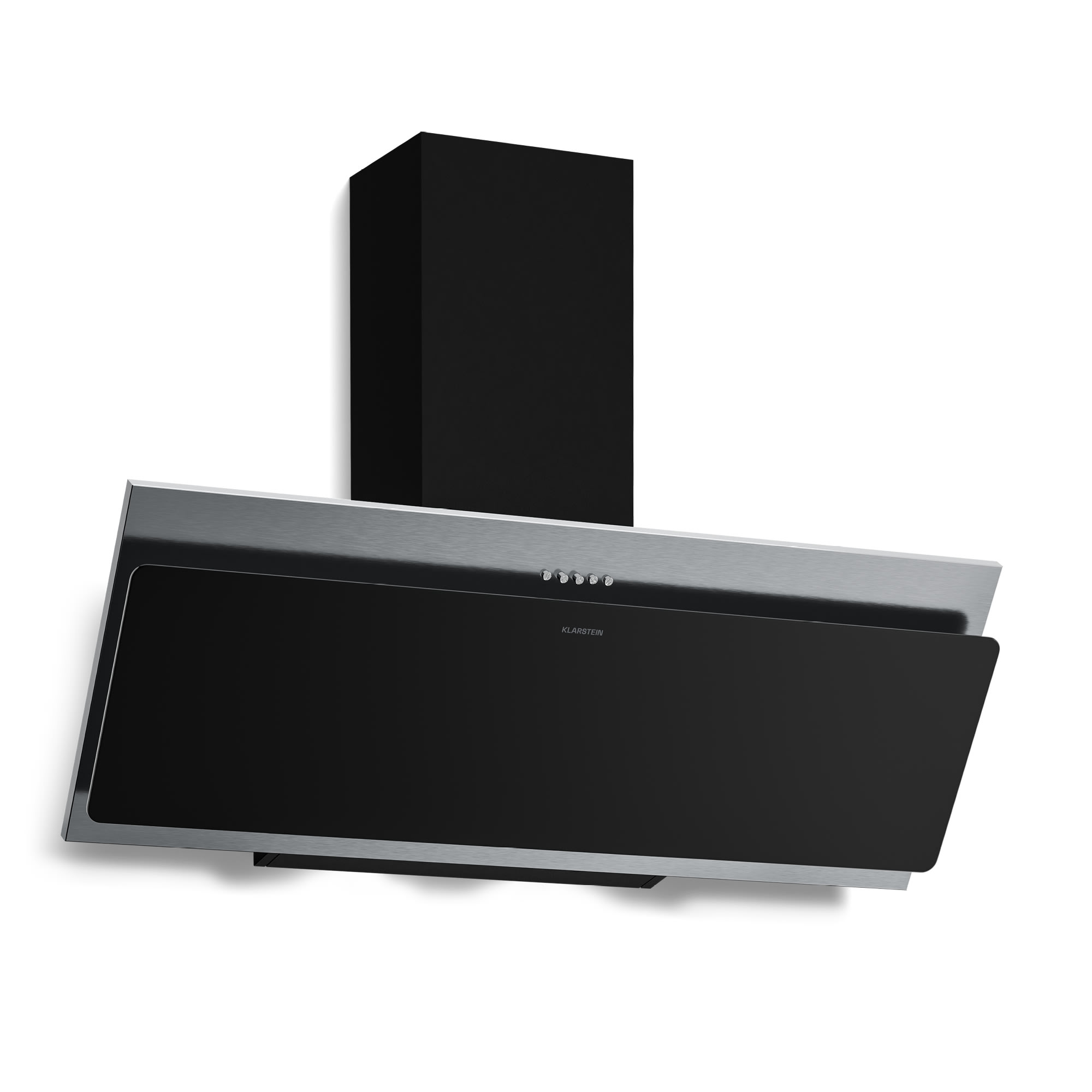 Klarstein Alessia kutna napa | način rada s odvodom i recirkulacijom | nehrđajući čelik | 404 m³/h | 90 cm