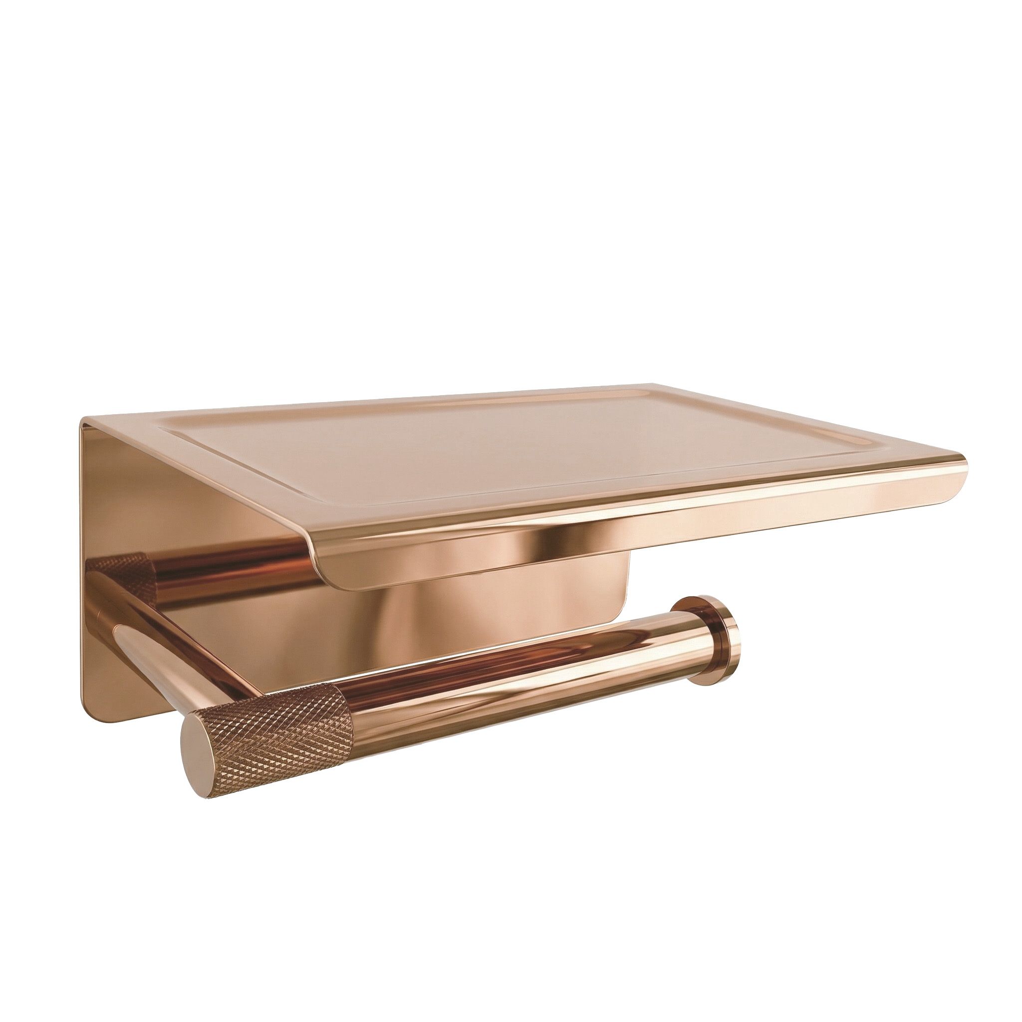 Držač toaletnog papira s policom 6613 Modern Copper
