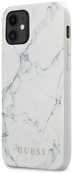 Maska Guess GUHCP12SPCUMAWH iPhone 12 mini 5,4" white hardcase Marble (GUHCP12SPCUMAWH)