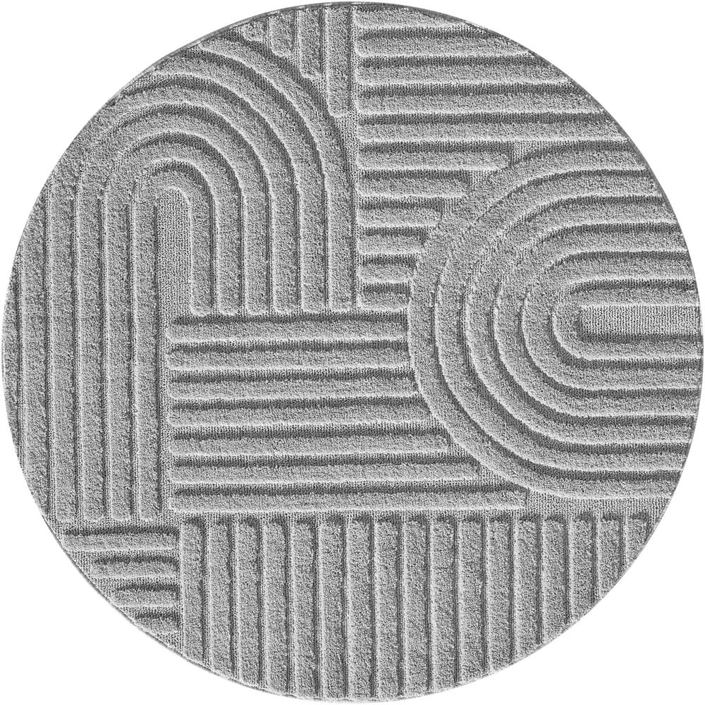 Svijetlo sivi okrugli tepih ø 80 cm Art – Ayyildiz Carpets