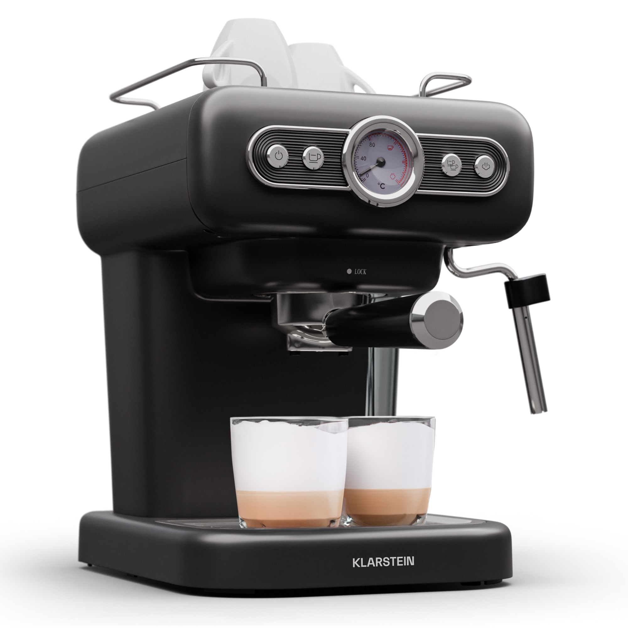 Klarstein Espressionata Evo Espresso aparat, 950 W, 19 bara, 1,2 L, 2 šalice