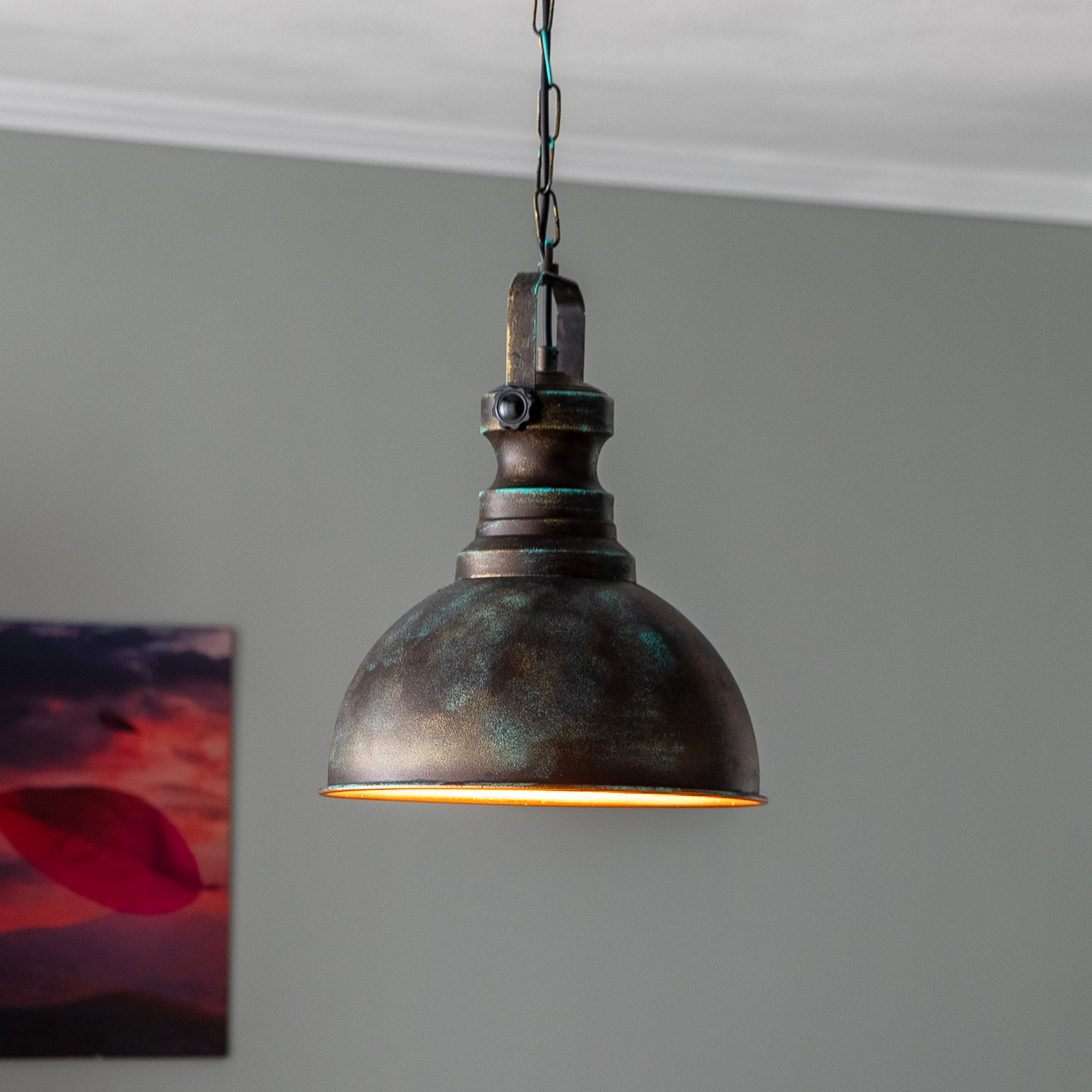 Viseća lampa Saglam 3710 1 žarulja Ø31cm antikno zlato