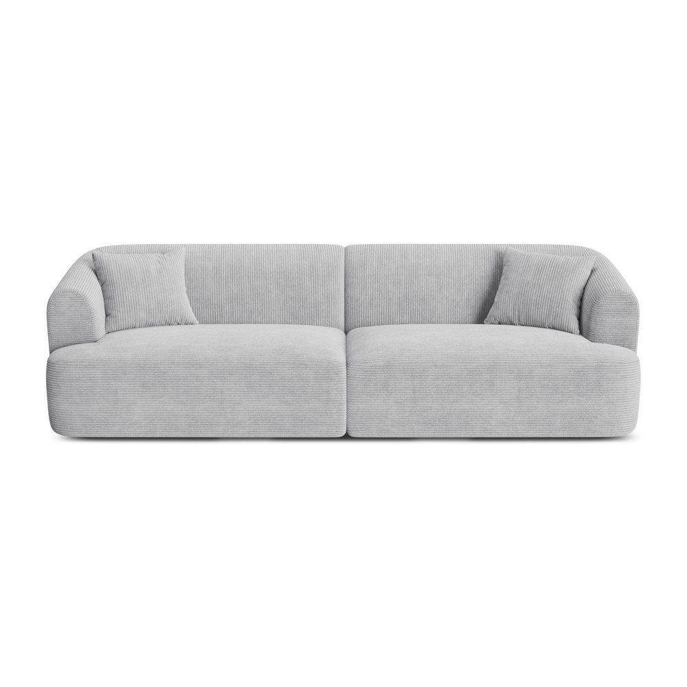 Svijetlo siva sofa od samta 255 cm Campi – Cosmopolitan Design
