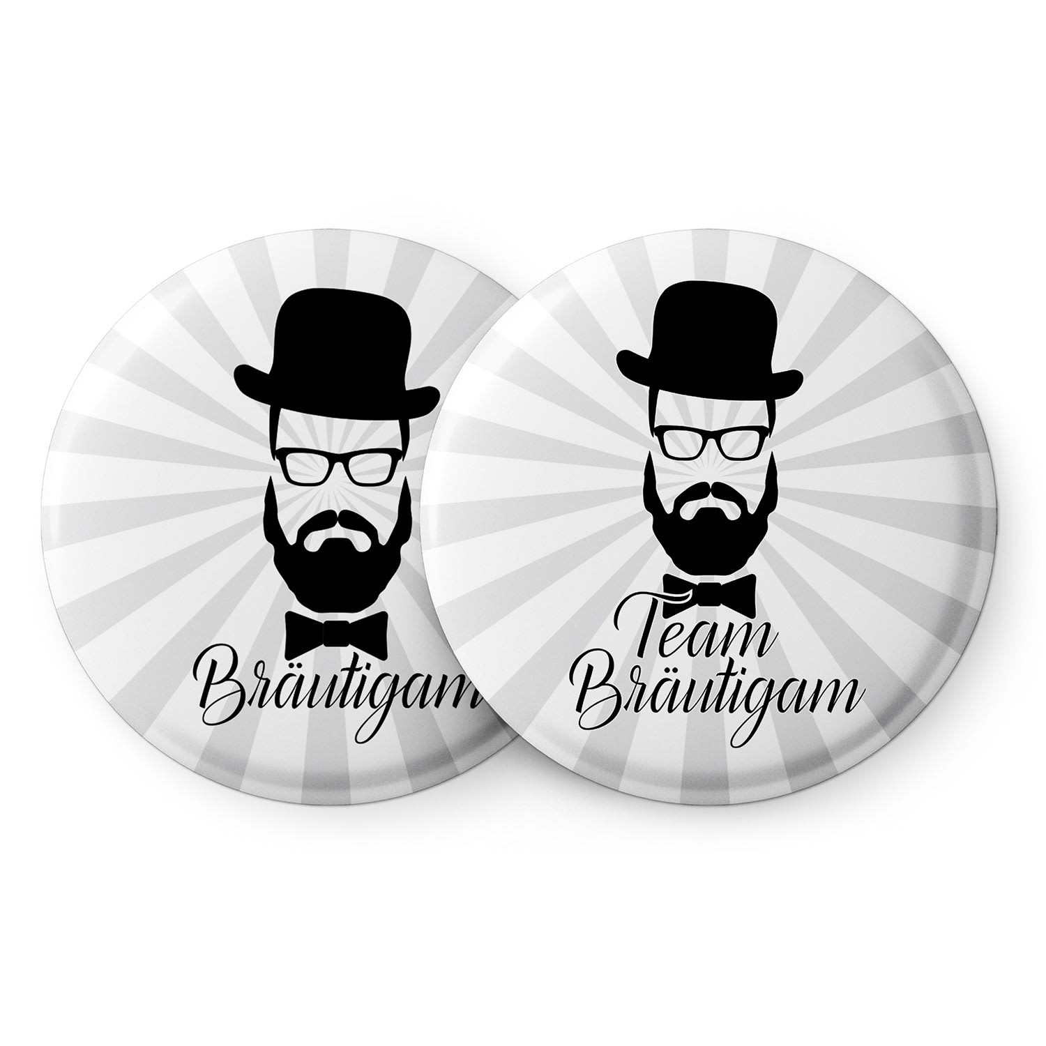 Spielehelden Bedževi s bradom Muški oproštaj od slobode 12 bedževa 5,6 cm Ekstra veliki Muški oproštajni dar sa slobodom