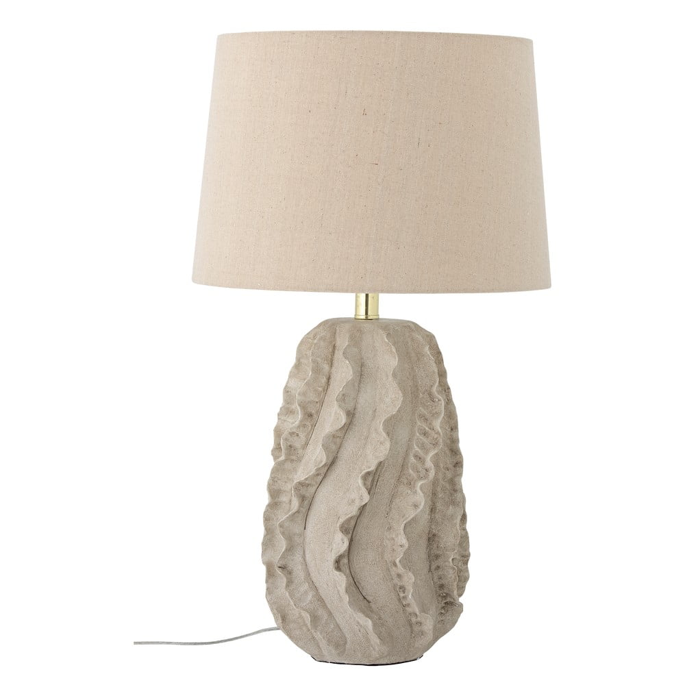 Bež stolna lampa s tekstilnim sjenilom (visina 64 cm) Natika – Bloomingville