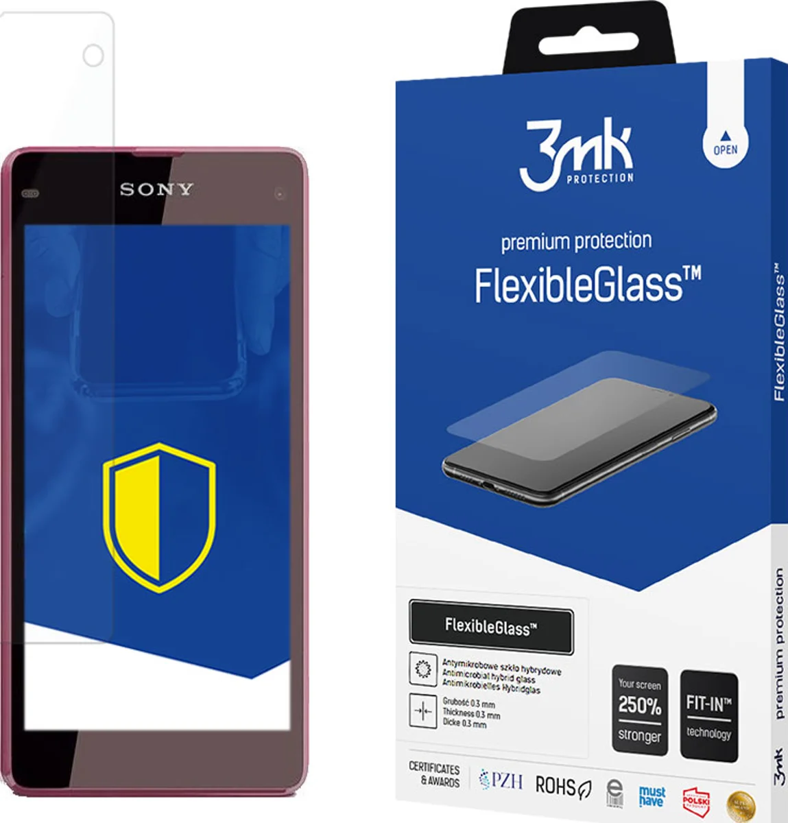 Zaštitno staklo 3MK FlexibleGlass Sony Z1 Compact Hybrid Glass