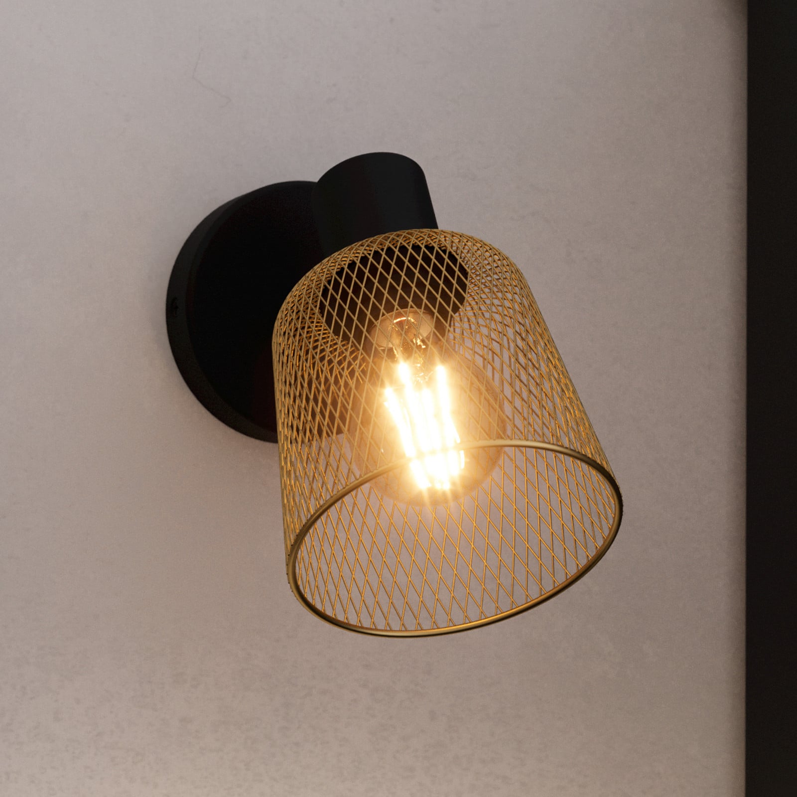 Zidni reflektor EGLO Coslada, crna/mjed