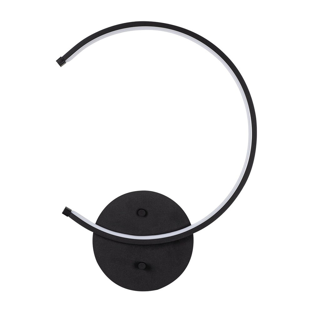 Crna LED zidna lampa ø 10 cm Moon – Opviq lights