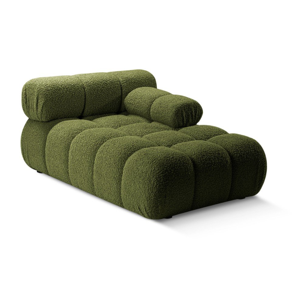 Zelena modularna sjedeća garnitura od bouclé tkanine (s desnim kutom) Bellis – Micadoni Home