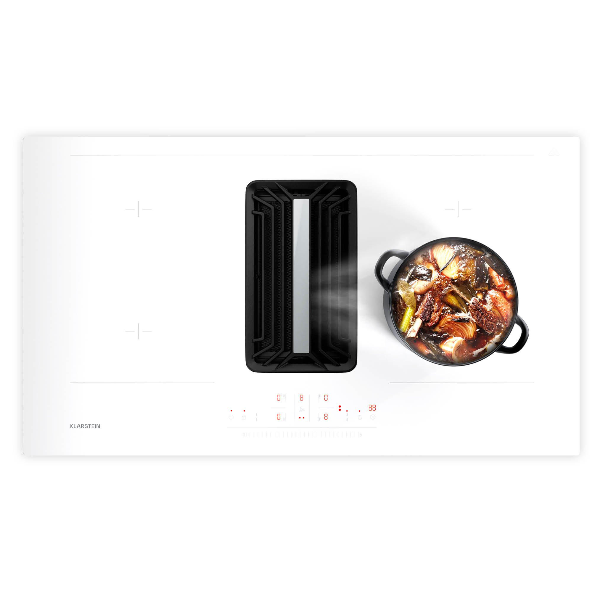 Klarstein AirJet 90 Down Air System, indukcijsko kuhalo + DownAir napa, 10000 W, 750 m3/h, Boost