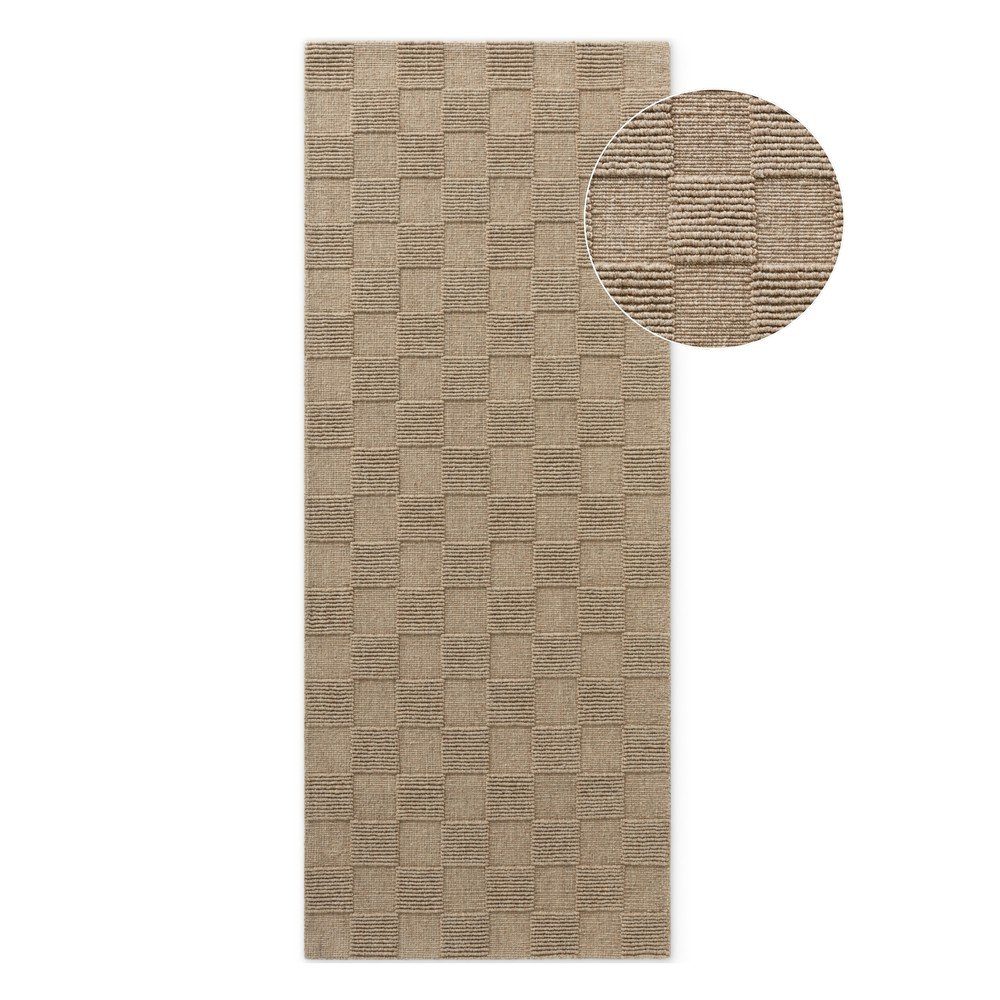 Smeđa ručno rađena vunena staza 80x200 cm Scala – Villeroy&Boch