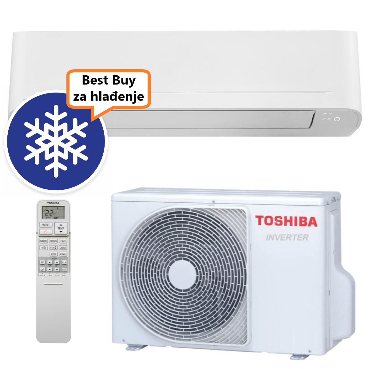 Toshiba Klima Uređaj 5Kw Ras-B18E2Kvg-E/Ras-18E2Avg-E
