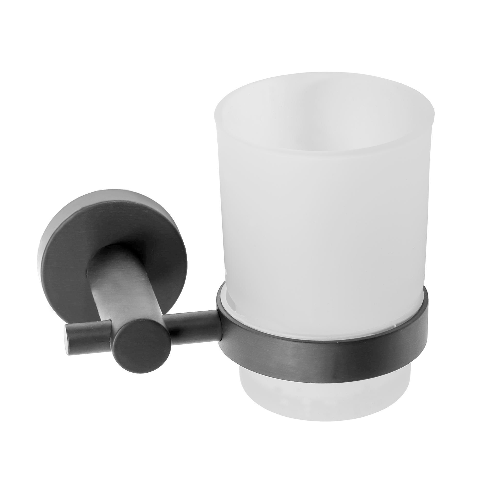 Čaša za četkice za zube GUN black 322233A LEO