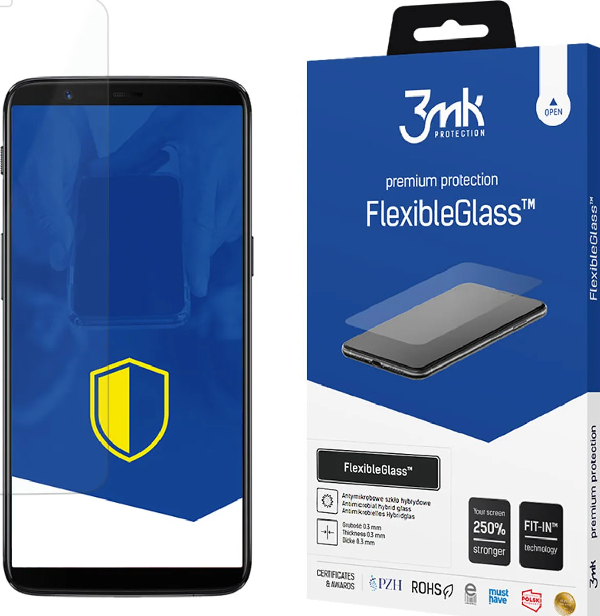 Zaštitno staklo 3MK FlexibleGlass OnePlus 5T Hybrid Glass (5903108001441)
