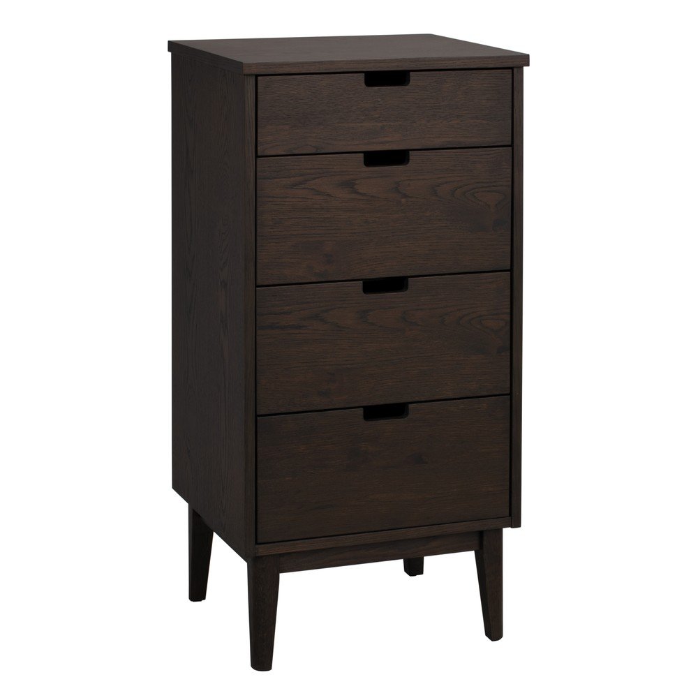 Komoda od punog hrasta u tamnoj prirodnoj boji 45x92x38 cm Garrison – Rowico