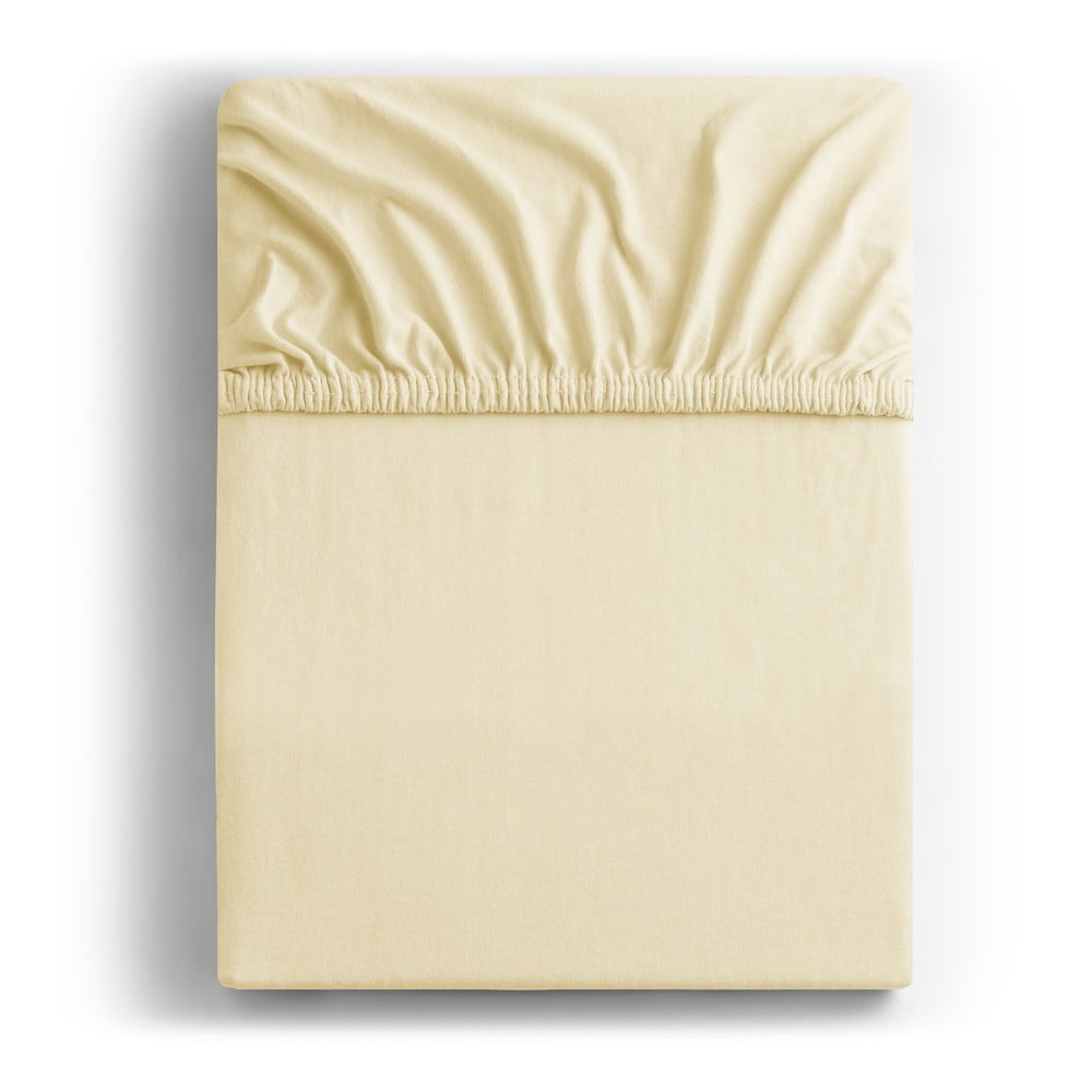 Krem plahta s gumom od jeseya 160x200 cm Amber – Restilo